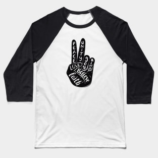 Peace, Unity, Love, Joy, Faith design Baseball T-Shirt